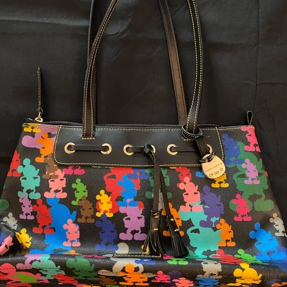 ADORABLE Dooney & Bourke Multicolor Mickey Mouse Tote - Picture 2 of 14